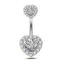 Load image into Gallery viewer, Sexy Halter Belly Button Ring Oreja 14G Double Round Cubic Zirconia 316L Surgical Steel Belly Piercing Jewelry
