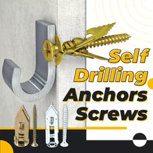 Load image into Gallery viewer, Screws 10 pcs Self Drilling Anchors Screws Drywall Anchor Self Tapping Screws Easy Application
