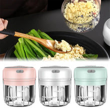 Load image into Gallery viewer, 100/250ml Electric Garlic Masher Garlic Press Vegetable Chili Meat Garlic Chopper Press USB Masher Machine Kitchen Gadgets
