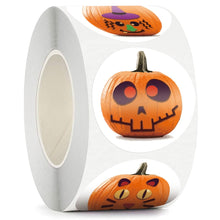 Load image into Gallery viewer, 100-500pcs Halloween Skeleton Round Sticker Envelope Sealing Labels Candy Bag Sticker Halloween Decoration Decor Pumpkin
