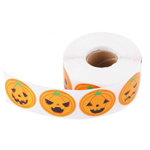 Load image into Gallery viewer, 100-500pcs Halloween Skeleton Round Sticker Envelope Sealing Labels Candy Bag Sticker Halloween Decoration Decor Pumpkin
