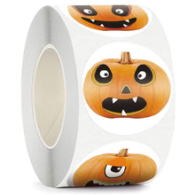 Load image into Gallery viewer, 300-500pcsHalloween Pumpkin Ghost Round Handmade Packaging Sealing Label Sticker DIY Halloween Gift Stickers Halloween Decor
