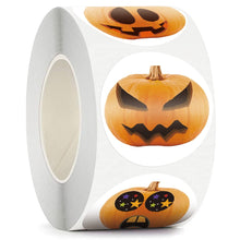 Load image into Gallery viewer, 300-500pcsHalloween Pumpkin Ghost Round Handmade Packaging Sealing Label Sticker DIY Halloween Gift Stickers Halloween Decor
