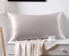 Load image into Gallery viewer, Mulberry Silk Two Sides Silk Pillowcase Charmeuse silk Pillow Cover Invisiable Zipper Closure
