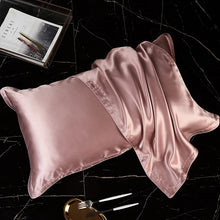 Load image into Gallery viewer, Pure silk pillowcase real silk pillowcase natural silk pillowcase mulberry silk pillow case silk pillowcase
