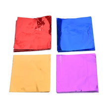 Load image into Gallery viewer, 100pcs/set Crepe Paper Sheets Candy Chocolate Sweets Confectionary Square Foil Wrapper Package Paper Sweets Tinfoil Lolly Party
