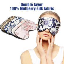 Load image into Gallery viewer, Silk Sleep Mask Porcelain Pattern Eyeshade Eye Cover Shading Blindfold Thicken Soft  Eye Mask Sleeping Travel Eyepatch
