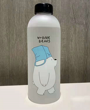 Load image into Gallery viewer, 1000ml Plastic Straw Cartoon Frosted Leak Proof Panda Bear Pattern Transparent Water Cup Sports Drink Cup
