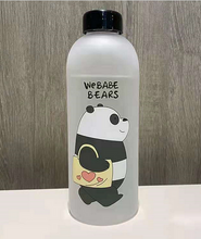 Load image into Gallery viewer, 1000ml Plastic Straw Cartoon Frosted Leak Proof Panda Bear Pattern Transparent Water Cup Sports Drink Cup
