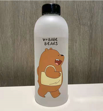 Load image into Gallery viewer, 1000ml Plastic Straw Cartoon Frosted Leak Proof Panda Bear Pattern Transparent Water Cup Sports Drink Cup
