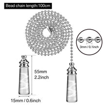 Load image into Gallery viewer, 100CM Chrome Light Pull Rope Switch Universal Chain Cord Controller For Showroom Bathroom Home Ceiling Fan Lamp Replacement Part
