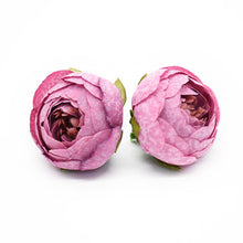 Load image into Gallery viewer, 100 Pieces tea buds rose Artificial flowers Wedding Home decoration accessories Diy Wrist flower Crafts Scrapbooking Photo props
