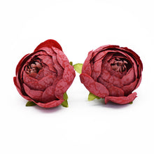 Load image into Gallery viewer, 100 Pieces tea buds rose Artificial flowers Wedding Home decoration accessories Diy Wrist flower Crafts Scrapbooking Photo props
