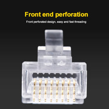 Load image into Gallery viewer, 100PCS Cat6 8P8C RJ45 Modular Socket for CAT5 Cat6 LAN Network High Quality RJ45 Ethernet Cable Plugs Modular Adapter Connectors
