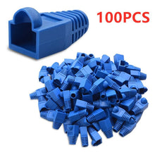 Load image into Gallery viewer, 100Pcs RJ45 CAT6 CAT5e Adapter Cap Ethernet Network Cable Connector Plugs Cover RJ45 Caps Cat5 CAT6 Protective Sleeve Wholesale
