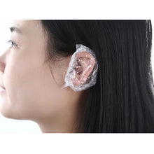 Load image into Gallery viewer, 100Pcs Thickened Disposable Plastic Waterproof Ear Protector Cover Cap Salon Hairdressing Dye Shield Earmuffs Shower Tool
