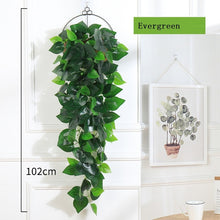 Load image into Gallery viewer, 100cm Artificial Plants Hanging Vines Wedding Garden Decoration Fake Plant Decor for Wall Green Leaves Vines Decorating
