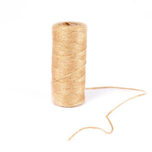 Load image into Gallery viewer, 100m Natural Jute Twine Burlap String Hemp Rope Party Wedding Gift Wrapping Cords Thread DIY Scrapbooking Florists Craft Decor
