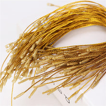Load image into Gallery viewer, 100pcs 20cm Gold Silver Rope Fiber Threads Gift Packaging String Christmas Ball Hanging Rope DIY Tag Line Label Lanyard
