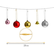 Load image into Gallery viewer, 100pcs 20cm Gold Silver Rope Fiber Threads Gift Packaging String Christmas Ball Hanging Rope DIY Tag Line Label Lanyard
