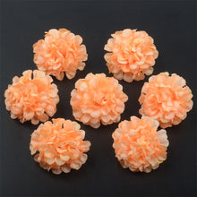 Load image into Gallery viewer, 100pcs/lot Silk Hydrangea Artificial Flower Heads For Wedding Christmas Decoration DIY Wreath Scrapbooking Craft Fake Flowers

