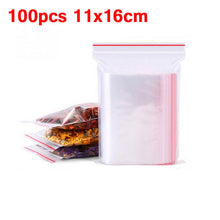 Load image into Gallery viewer, 100pcs/pack Resealable Zip Lock Bags Self Seal Clear Plastic Poly  Bag Food Storage Package Reclosable Vacuum Fresh Bag
