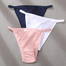 Load image into Gallery viewer, Women's Cotton Panties 3Pcs/set Low Waist Briefs Comfortable Underwear Female Soft Solid Color Underpants Lingerie
