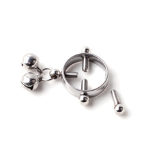 Load image into Gallery viewer, 2pcs Stainless Steel Bell Piercing Jewelry Nipple Ring Electroplating Nipple Ring Clip
