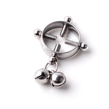 Load image into Gallery viewer, 2pcs Stainless Steel Bell Piercing Jewelry Nipple Ring Electroplating Nipple Ring Clip
