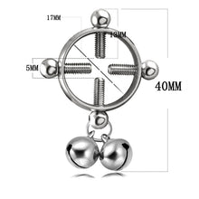 Load image into Gallery viewer, 2pcs Stainless Steel Bell Piercing Jewelry Nipple Ring Electroplating Nipple Ring Clip
