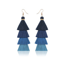 Load image into Gallery viewer, Handmade Tassel Earrings for Girls Vintage Ethnic Style Long Earrings Bohemian Personalized Eardrops Ornament Ear Stud
