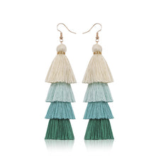 Load image into Gallery viewer, Handmade Tassel Earrings for Girls Vintage Ethnic Style Long Earrings Bohemian Personalized Eardrops Ornament Ear Stud
