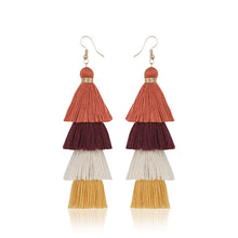 Load image into Gallery viewer, Handmade Tassel Earrings for Girls Vintage Ethnic Style Long Earrings Bohemian Personalized Eardrops Ornament Ear Stud
