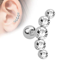 Load image into Gallery viewer, Stainless Steel Czech Diamond Stud Earrings Otica Ding Piercing Jewelry
