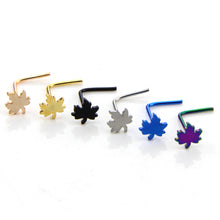 Load image into Gallery viewer, Micro Curved Nose Stud Seven-Shaped Nose Stud Stainless Steel Nose Stud Nose Stud Cutting Surface L-Shaped Nose Stud Human Body Puncture
