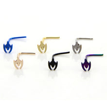 Load image into Gallery viewer, Micro Curved Nose Stud Seven-Shaped Nose Stud Stainless Steel Nose Stud Nose Stud Cutting Surface L-Shaped Nose Stud Human Body Puncture
