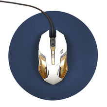 Load image into Gallery viewer, 22 * 22cm round Leather Mouse Pad Computer Desk Pad
