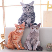 Load image into Gallery viewer, 1pc 50cm Simulation Plush Cat Pillows Soft Stuffed Animals Cushion Sofa Decor Cartoon Plush Toys for Children Kids Gift
