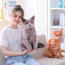 Load image into Gallery viewer, 1pc 50cm Simulation Plush Cat Pillows Soft Stuffed Animals Cushion Sofa Decor Cartoon Plush Toys for Children Kids Gift
