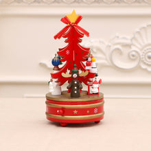 Load image into Gallery viewer, Christmas Decorations Christmas Wooden Rotating Music Box Music Box Christmas Tree Decoration Children Gift Gift
