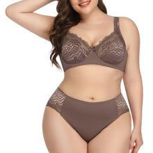 Load image into Gallery viewer, Fashion Sexy Lace Bra and Panty Set for Women Plus Size Ultra Thin Lingerie 90C-1Xl 95C-2Xl 100C-3Xl 105C-4Xl
