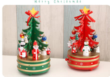 Load image into Gallery viewer, Christmas Decorations Christmas Wooden Rotating Music Box Music Box Christmas Tree Decoration Children Gift Gift
