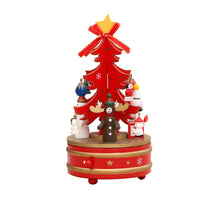 Load image into Gallery viewer, Christmas Decorations Christmas Wooden Rotating Music Box Music Box Christmas Tree Decoration Children Gift Gift
