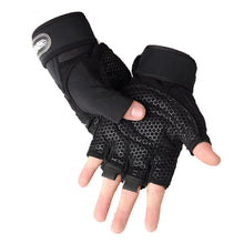 Load image into Gallery viewer, Sports Fitness Equipment Wait Lifting Weightlifting Lengthened Wristband Breathable Outdoor Riding Gloves
