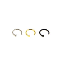 Load image into Gallery viewer, 14 Puncture Mixed Suit Stainless Steel L Ball Curved Nose Stud Pointed
