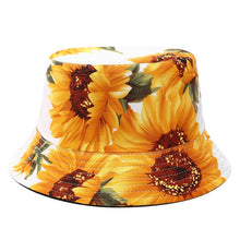 Load image into Gallery viewer, 3D Sunflower Reversible Fisherman Hat Women's Street Fashion Printing Bucket Hat Summer Outdoor Sun Hat
