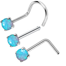 Load image into Gallery viewer, Combination Opal Nose Stud Piercing Jewelry

