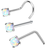 Load image into Gallery viewer, Combination Opal Nose Stud Piercing Jewelry
