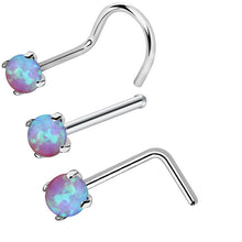 Load image into Gallery viewer, Combination Opal Nose Stud Piercing Jewelry
