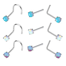 Load image into Gallery viewer, Combination Opal Nose Stud Piercing Jewelry
